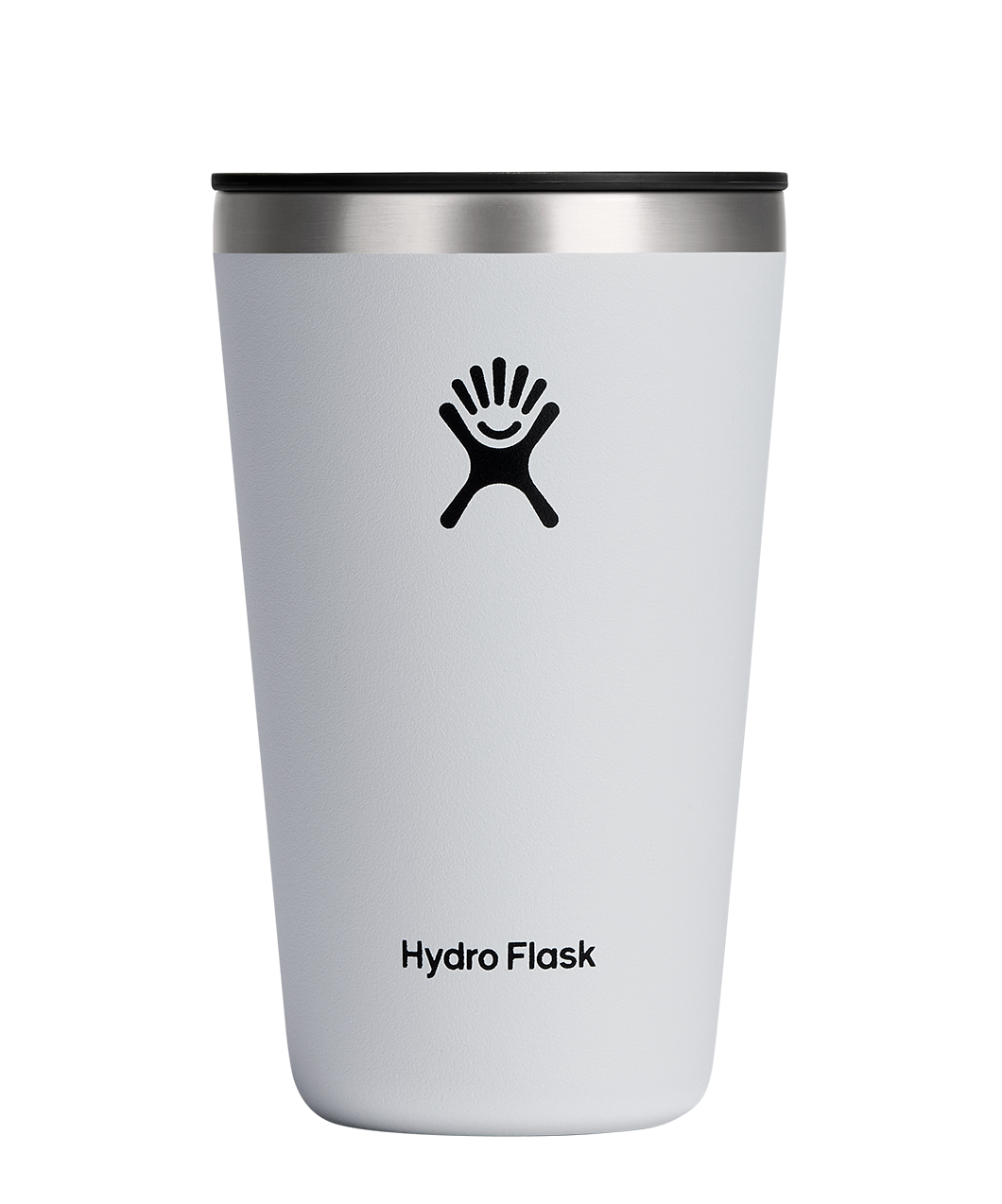 Hydro Flask All Around Insulated Tumbler in light gray, perfect for keeping drinks cold or hot for hours.
